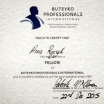 Certyfikat Butejko